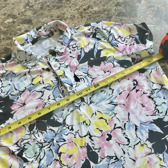 Ralph Lauren RLX Shirt Golf Tailored Fit Floral Sz M Wicking Tennis Golf Sport - Picture 3 of 16